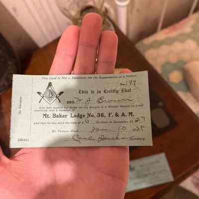 Lodge membership card