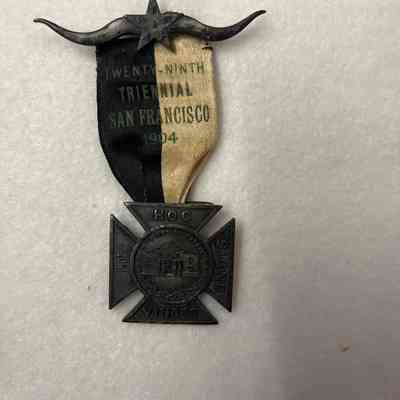 Knights Templar 29th Triennial San Francisco 1904, reads “In Hoc Signo Vinces”