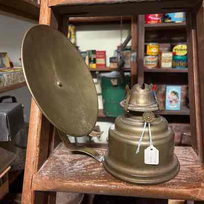 Brass Oil Lamp with Reflector