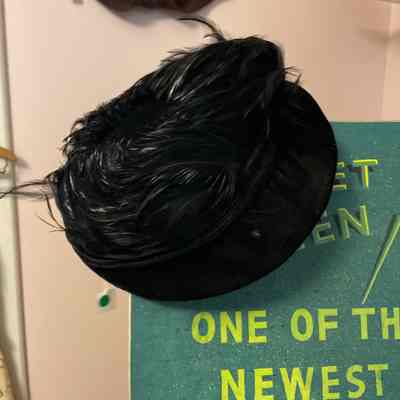 Black feather hat