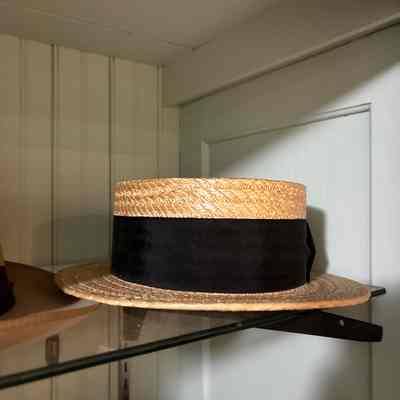 Straw Hat with Black Band