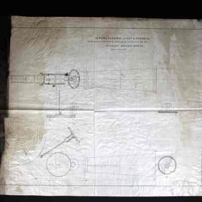 Alturas Electric Light & Power Co. Plan and Elevation of Nozzle for Setting to a 4 ft. 8 In. Knight Water Wheel