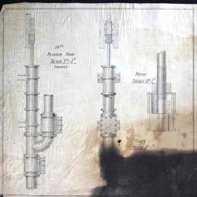10" Plunger pump with piston and valve
