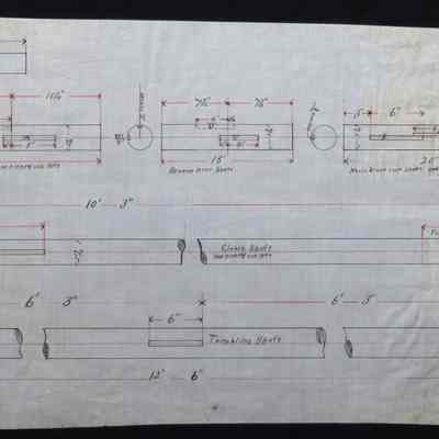Clutch and tumbling shafts