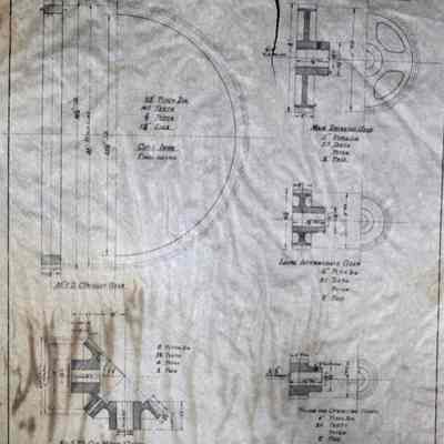 Details of Cut Gears for 20" Water Turbine for P.B. Steifer Mining Company