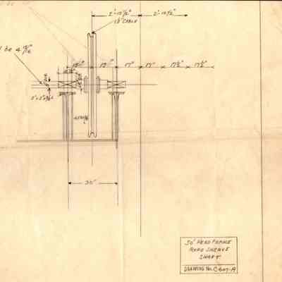 50' Head Frame Rope Sheave Shaft