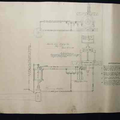 Automatic valve Arranged for 80 Pounds Air Pressure 12" Cyl Against 39 lbs water pressure 17" cyl equal to 90 ft head