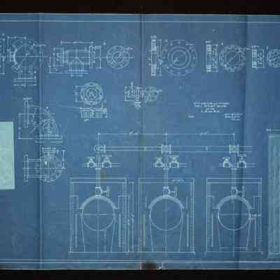 Setting Plan and Fittings for (3) 72 in x 18 ft 0 in Boilers