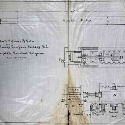 Intermediate Cylinder & Valve for Yale Mining Company, Hedley, B.C.