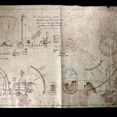 Cast-Iron Casing Side, Nozzle tongue & Hood & Elbow, Brass Gland for Mill Wheels for Melones Mining Co.