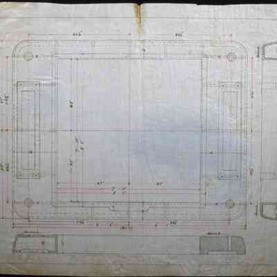 Base plate 9 feet 10 inches by 12 feet 10 inches