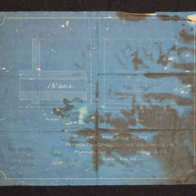 Detail of cast skip axle plate