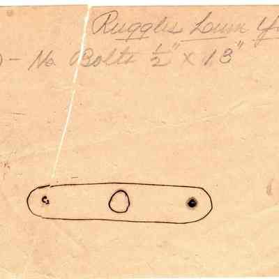 Bolt plate 1/2" x 18 "