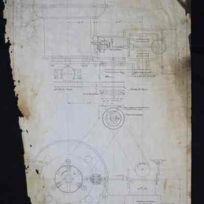 Water Wheel with 2 views for P.B. Steifer Mining Co.
