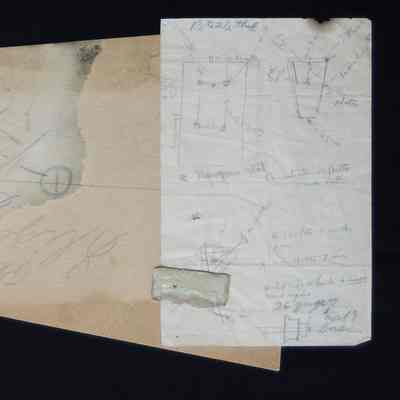 Drawing with template for side plates for rock breaker