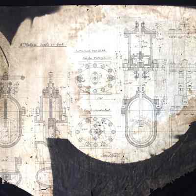 8" Valves with top for water cylinder and for hand wheel