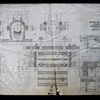 Ring Oiler Sole Plate and Stuffing Box for the Melones Mining Co. Mill Wheels