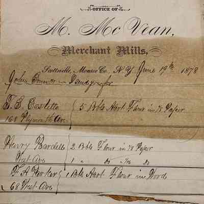 Record of Flour Sales, M. McVean