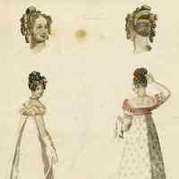 2 Ladies in Ballgowns, 2 Coiffures.