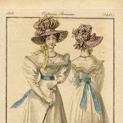 Front and Back Views of Jaconet Muslin Dress