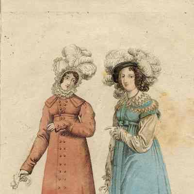 Ladies in Coats and Highly Feathered Hats