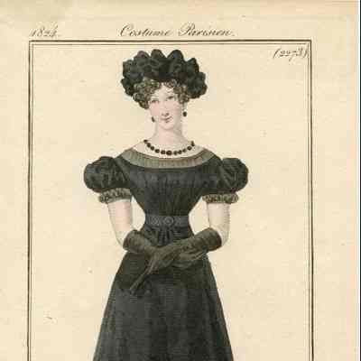 Black Dress with Heavy HE Design; Berlin Iron Jewlery