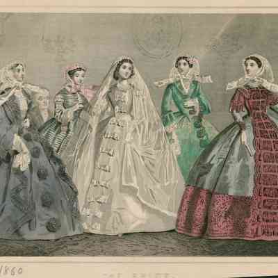 Bride and Friends in a Parlor
