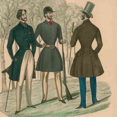 3 Men in a Park, One in Hunting Attire
