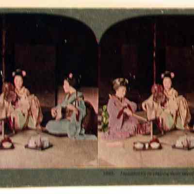 1020. Japanese Girls playing their favorite musical instruments.