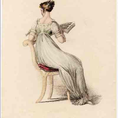 Evening Dress, Back View of Pale Blue Dress