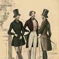3 Men in Park, Maroon Tailcoatt