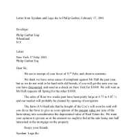 Letter from Snydam and Lage to Philip Garbut, 1841 - Image 3