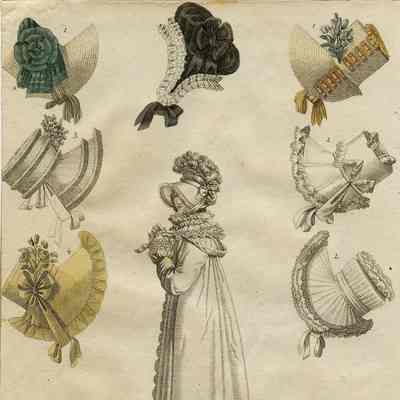 Hooded Pelisse, Surrounded by Bonnets