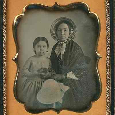 Mother and Daughter with Bonnets