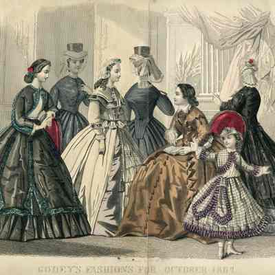 Godey’s Fashions for October 1864