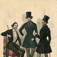 3 Men in Parlor, Quilted Collar