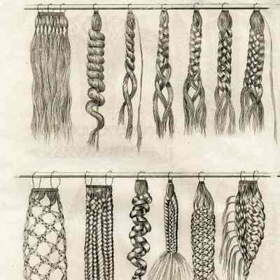 2 Rows of Examples of Braidd Hair Switches
