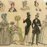 2 Men, 2 Ladies in a Hat Shop, Plus Heads
