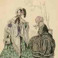 2 Ladies Under a Tree, One in Elaborate Mantle