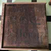 "CDC/ Holley" in black paint on underside of bottom drawer