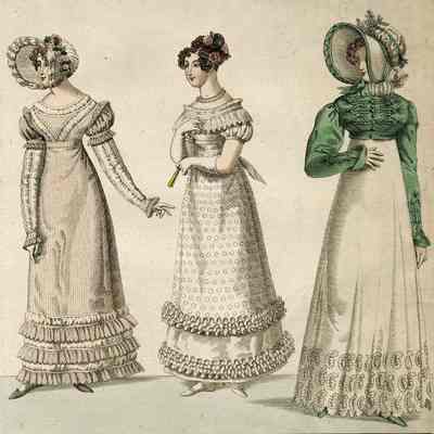 Ladies in Day Wear, One in Green Spencer