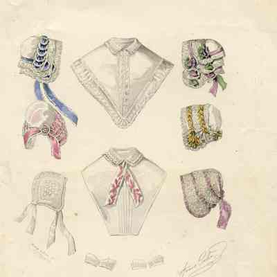 Lingerie Articles, Floral Pink Ribbon