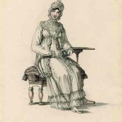 Morning Attire, White Frilly Robe