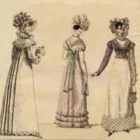 3 Ladies, Pink Dress with Polka Dot Ribbon