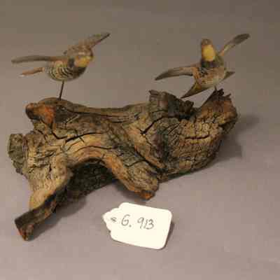 Minature Ruffed Grouse carving