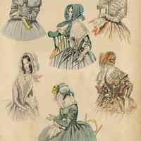 6 Torsos, One in Striped Dress With Parasol - Image 2