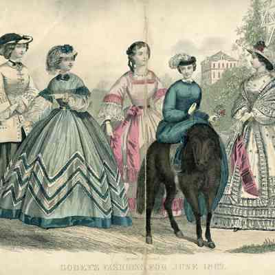 Godey’s Fashions for June 1862