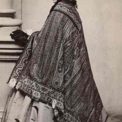  wearing the camel hair shawl.   Frances Ann Freeman about 1862