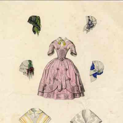 Pink Dress, Caps and Chemisettes