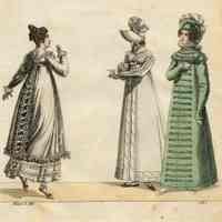 3 Ladies, 2 Pelisses and an Evening Dress